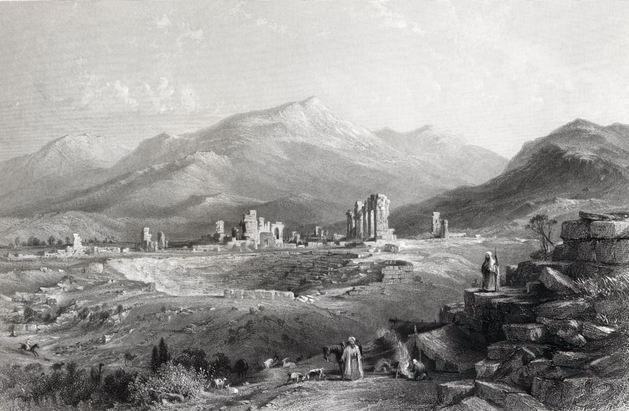 LaodiceaTurkey Drawn By Thomas Allom Engraved By E Brandard From The Collection Of G Virtue Esq C1863 Canvas Art - Ken Welsh Design Pics (18 x 12)