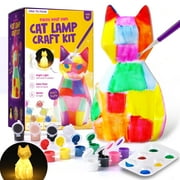 Paint Your Own Cat Lamp Kit, Art Supplies Arts & Crafts Kit, Painting kit for Kids 6-12, Crafts for Kids Ages 8-12, Toys Girls Boy Birthday Easter Gift Ages 3 4 5 6 7 8 9 10 11 12+