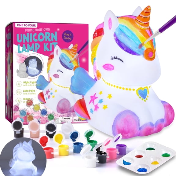 Paint Your Own Unicorn Lamp Kit, Arts & Crafts Painting Kit for Kids 6 - 12, School Activities, Girls Toys Christmas Birthday Gift