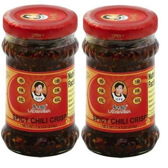 Laoganma Spicy Chili Crisp Sauce, 7.41 Fl Oz x 2 bottles