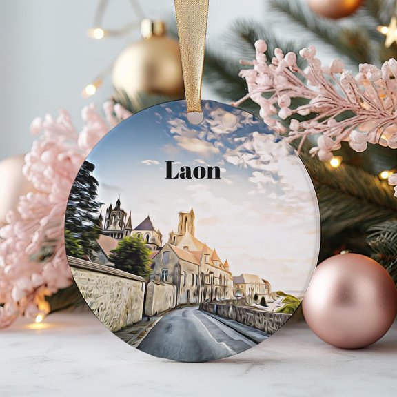 Laon Ornament, Christmas Ornament, Laon Gift, Christmas Decor, Laon Souvenir, Laon Travel, Travel Gift, Xmas Tree 7YvHRb (Laon-38TH2)