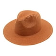 thumbnail image 1 of Laonim Large Brim Straw Hat Foldable Summer Men and Women Straw Jazz Hat Top Hat Beach Sun Hat, 1 of 7