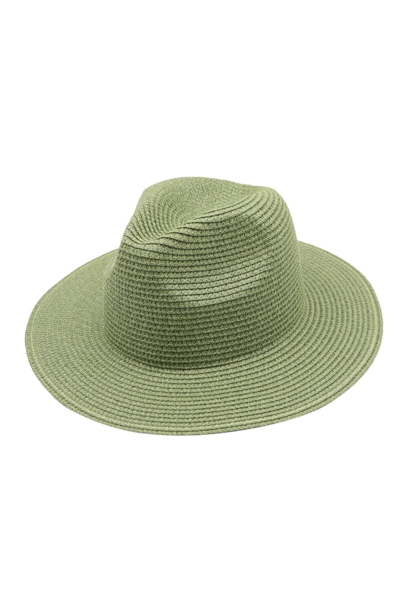 Large Brim Straw Hat Foldable Summer Men and Women Straw Jazz Hat Top Hat Beach Sun Hat