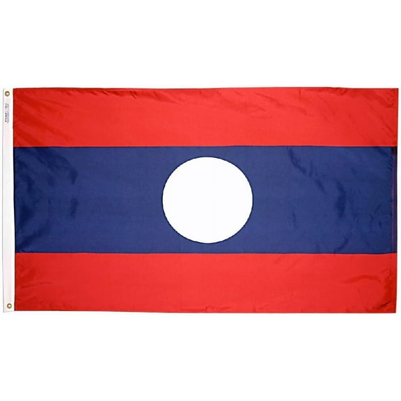 Laos - 3'X5' Nylon Flag