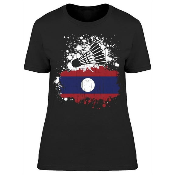 Laos Badminton Team T-Shirt Women -Image by Shutterstock Women T-Shirt, Female Medium