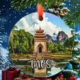 thumbnail image 1 of Laos Christmas Ornament, Ceramic, Acrylic - Hawaii Travel Souvenir, Tree, Holiday Keepsake 2025, Gift for Travelers, Collectible, Holiday Tree Decoration, 1 of 5