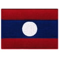 thumbnail image 1 of Laos Flag Embroidered Iron-on Patch, 1 of 1