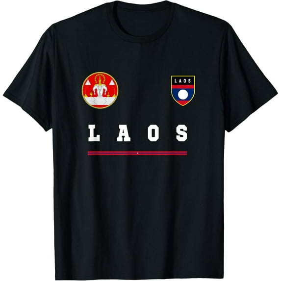 Laos Sports/Soccer Jersey Tee Flag Football T-Shirt