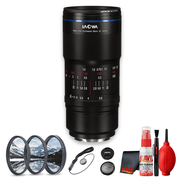 Laowa 100mm f/2.8 2x Ultra Macro APO Lens for Sony E | 2:1 Magnification, 13-Blade Aperture, Manual Focus | Cleaning Kit, Cap Keeper