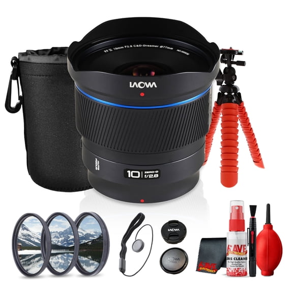 Laowa 10mm f/2.8 Zero-D FF Autofocus Lens for Nikon Z | Full Frame, 130.4 FOV, Ultra Wide Angle, Low Light, Landscape Architecture | Filter Kit, Tripod, Cleaning Kit, Lens Pouch, Cap Keeper