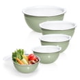 thumbnail image 1 of Laoyebaoho Mixing Bowls with Lids, 5 Pcs Stainless Steel Bowls for Kitchen,Great for Cooking, Baking, Serving,Green, 1 of 8
