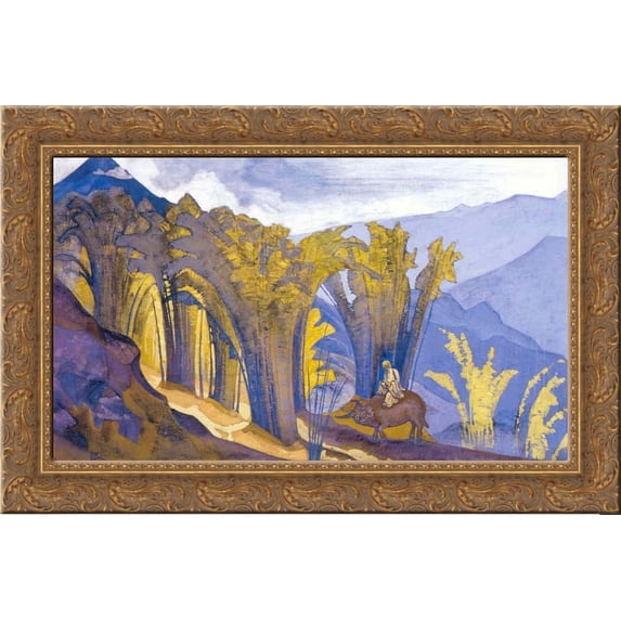 Laozi 24x16 Gold Ornate Wood Framed Canvas Art by Nicholas Roerich