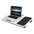 thumbnail image 1 of Lap Desk 21.1"x12", Portable Lap Desk for Laptop, Laptop Lap Pad with Mouse Pad & Phone Holder, Laptop Tray with Handle Ftis up to 15.6 inches Laptop, Laptop Stand White Marble, 1 of 9
