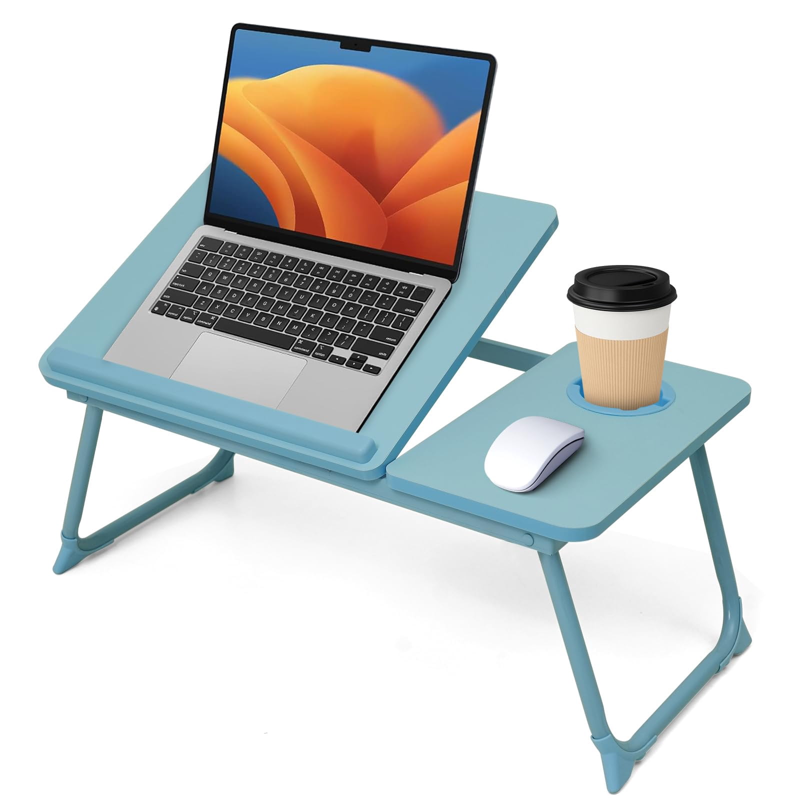Lap Desk For Couch/sofa/floor  5-angle Adjustable Bed With Foldable &cup Holder Light Weight Tray Table Writing/eating/reading Portable Laptop Stand Adults