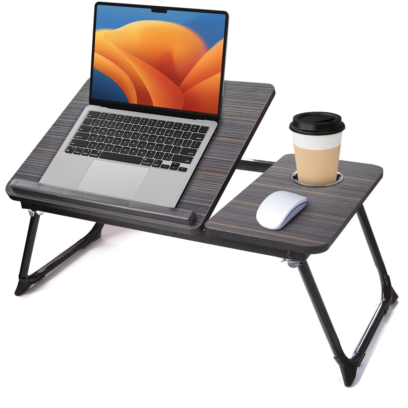 Lap Desk For Couch/sofa/floor  5-angle Adjustable Bed With Foldable &cup Holder Light Weight Tray Table Writing/eating/reading Portable Laptop Stand Adults