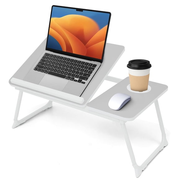 Lap Desk For Couch/sofa/floor 5-angle Adjustable Bed With Foldable &cup Holder Light Weight Tray Table Writing/eating/reading Portable Laptop Stand Adults