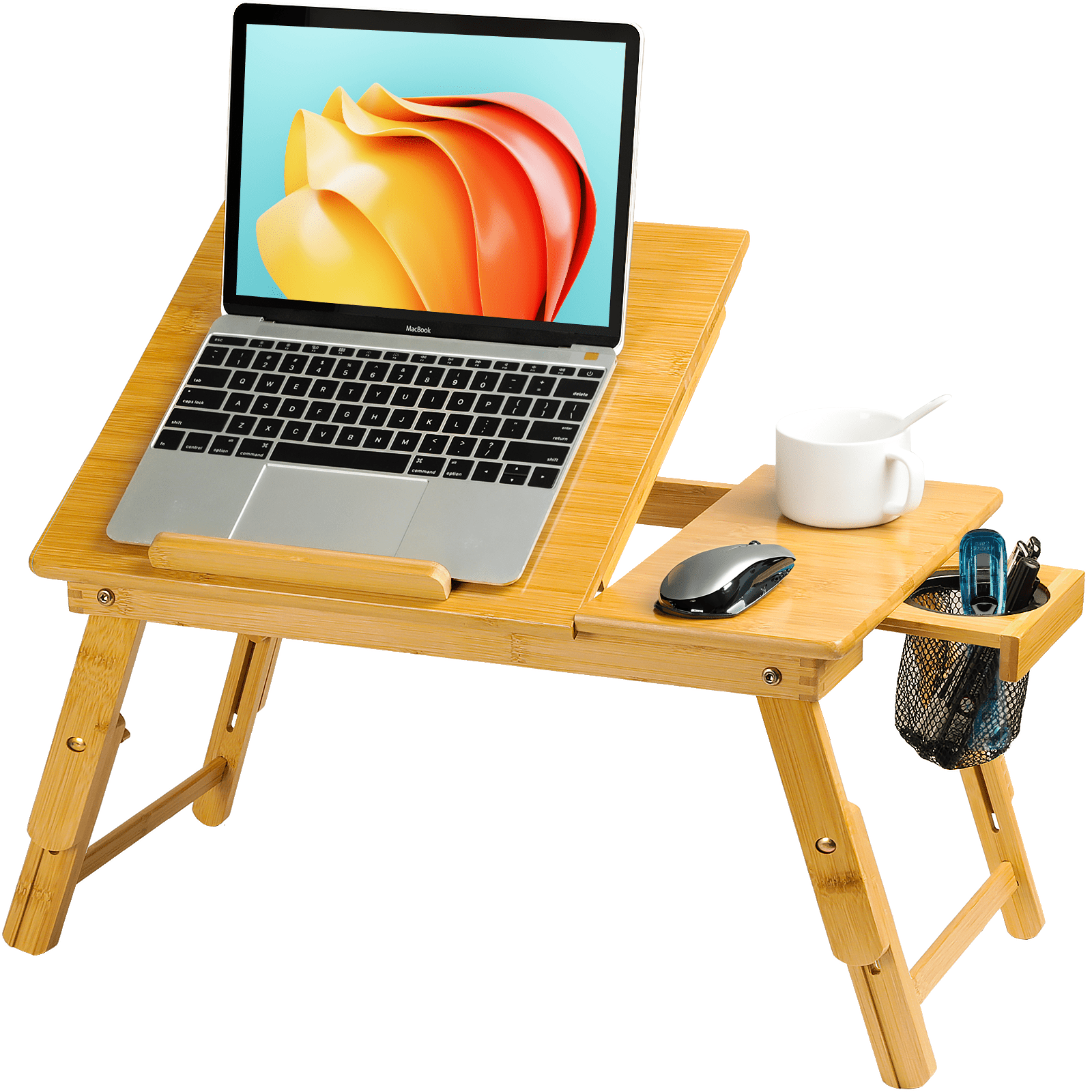 Lap Desk Fits up to 15.6 Inch Laptop Desk, Foldable Bed Tray Breakfast