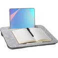 thumbnail image 1 of Lap Desk, Portable Laptop Desk Fits Up to 16“ Laptops, with Tablet Slot, Built-in Cushion, Great for Home & Office,Lap Desk for Laptop,Lap Desk with Cushion (Marbling, Medium), 1 of 14