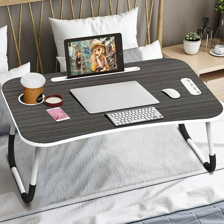 SEGMART Laptop Desk for Bed, Foldable Bed Tray Portable Lap Desks for