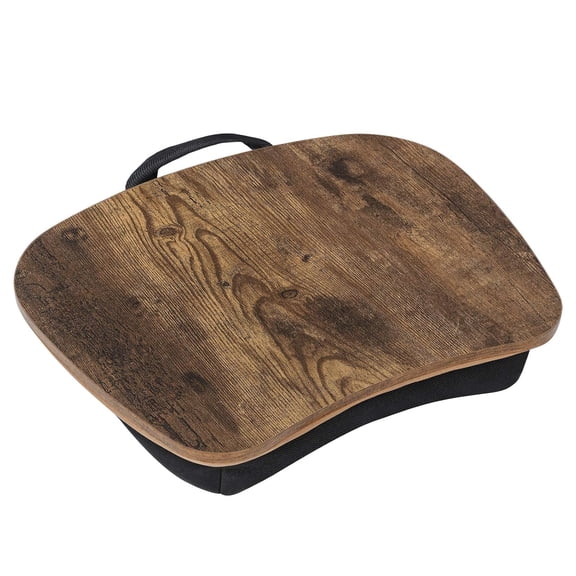 Lap Desk for Laptop, Bed Tray Table w/Cushion & Handle, 15.7" Rustic Brown, HZshop ULLD109B01