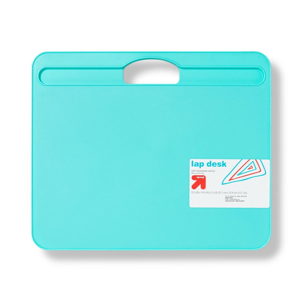 Lap Desk with Microbead Cushion Turquoise up & up