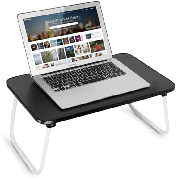 Lap Desks Laptop Tray for Bed or Couch, Breakfast Serving Tray with Folding Legs,Portable & Lightweight Mini Table, Laptop Stand for Working, Reading and Writing,Black