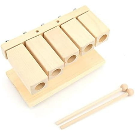 Lap Harp, Wood Blocks, Percussion Clapper, Music Blocks with Hammer Clear Texture for Yoga for Temples$$Music