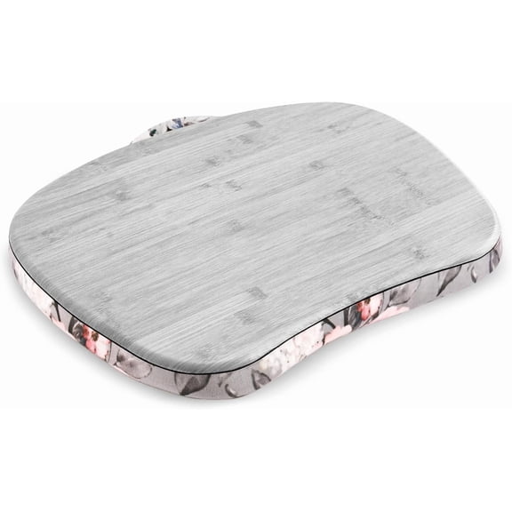 Lap Laptop Desk - Portable Lap Desk with Pillow Cushion, Fits up to 15.6 inch Laptop for Home Office Students Use as Computer Laptop Stand, Book Tablet(1-Light Grey)