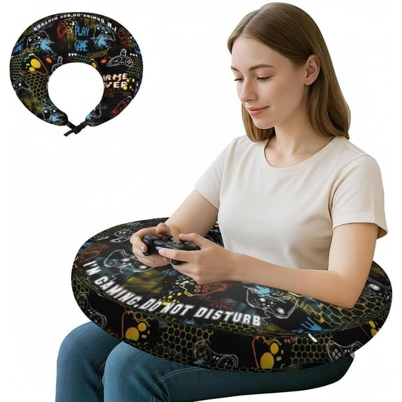 Lap Pillow for Reading & Gaming Lap Desk Pillows for Crocheting & Crafting with Elbow & Arm Support Cushion for Use Bed and Couch