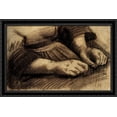 thumbnail image 1 of Lap with Hands 40x26 Large Black Ornate Wood Framed Canvas Art by Vincent van Gogh, 1 of 2
