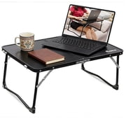 LapEasy Foldable Laptop Table, Adjustable Laptop Bed Table, Laptop Desk for Bed for Working Writing Drawing & Eating, Black
