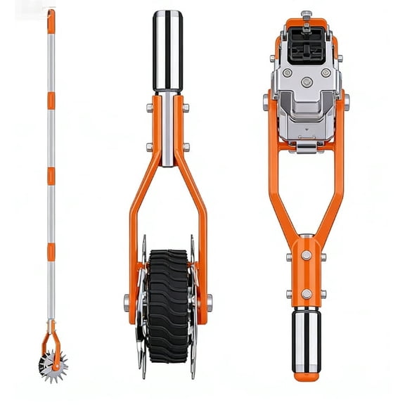 LapEasy Wheel Rotary Edger Lawn Tool, Sidewalk Manual Lawn Edger with Adjustable Height Stainless Steel Handle, Adjustable up to 66.7 inch, Soil,Garden and Yard Tool