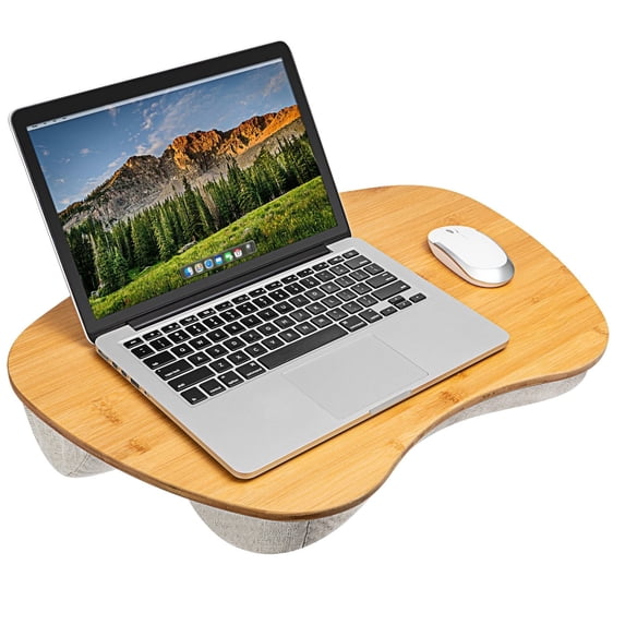 Rossie Home Bamboo Lap Desk with Ventilation, Natural, Fits Laptops up to 17.3 Inches