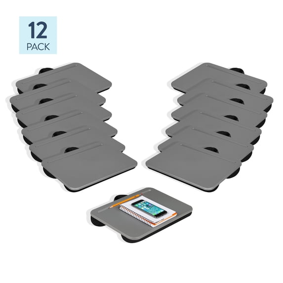 LapGear Compact Lap Desk - Pack of 12 - Charcoal