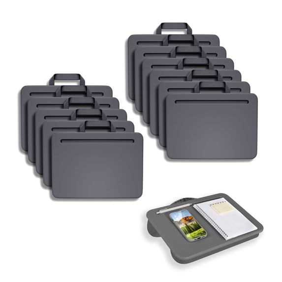 LapGear Compact Lap Desk, 12-Pack, Charcoal