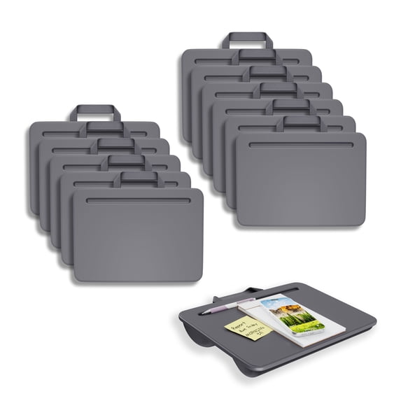 LapGear Compact Lap Desk, 12-Pack, Charcoal