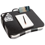 LapGear Designer Lap Desk with Phone Holder, Fits 15.6" Laptop,  Buffalo Check, Comfortable Cushion