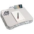 thumbnail image 1 of LapGear Designer Lap Desk with Phone Holder, Fits 15.6" Laptop, Gray Damask, Comfortable Cushion, 1 of 7