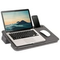 thumbnail image 1 of LapGear Elevation Portable Ergonomic Lap Desk with Adjustable Cushion, Gray Woodgrain, 1 of 7