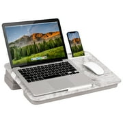 LapGear Elevation Lap Desk with Adjustable Cushion, White Marble