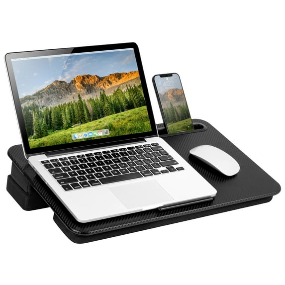 LapGear Elevation Lap Desk with Adjustable Cushion, Black Carbon