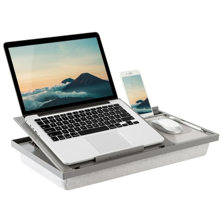 LapGear - Ergo Pro Adjustable Lap Desk for 15.6" Laptop or Tablet - Gray Herringbone