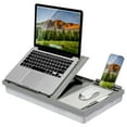 thumbnail image 1 of LapGear Ergo Pro Lap Desks, Fits up to 15.6-in Laptop, Gray Herringbone, 1 of 6