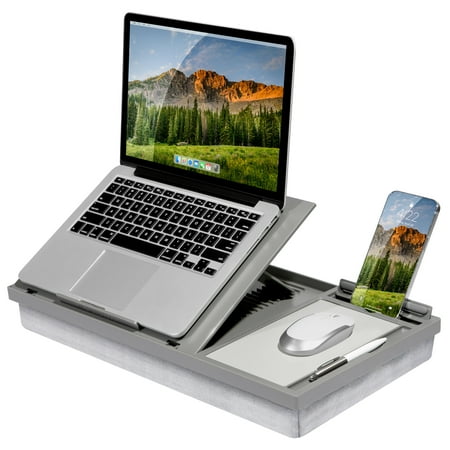 LapGear - Ergo Pro Adjustable Lap Desk for 15.6" Laptop or Tablet - Gray Herringbone
