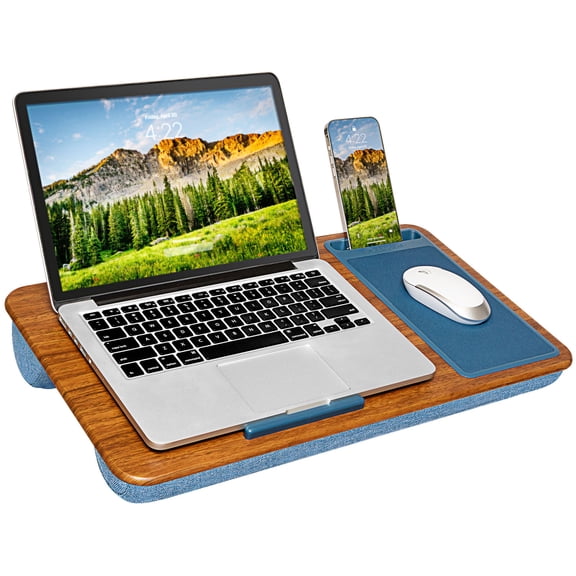 LapGear Home Office Lap Desk, Espresso Blue