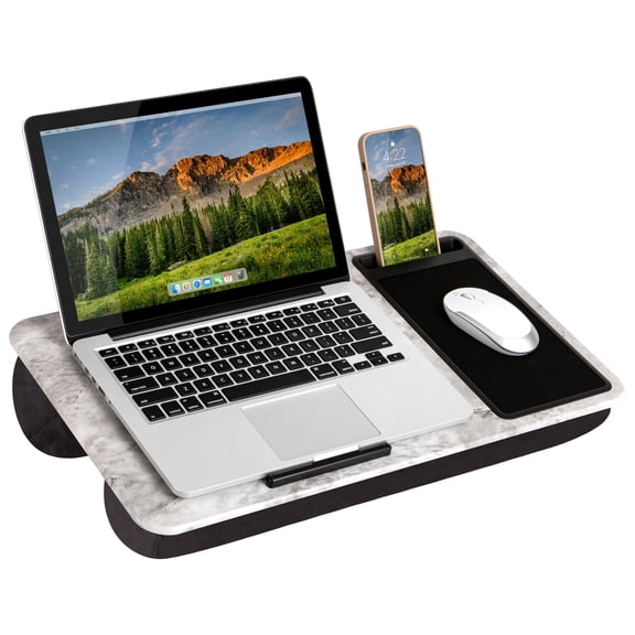 LapGear Home Office Lap Desk, White Marble