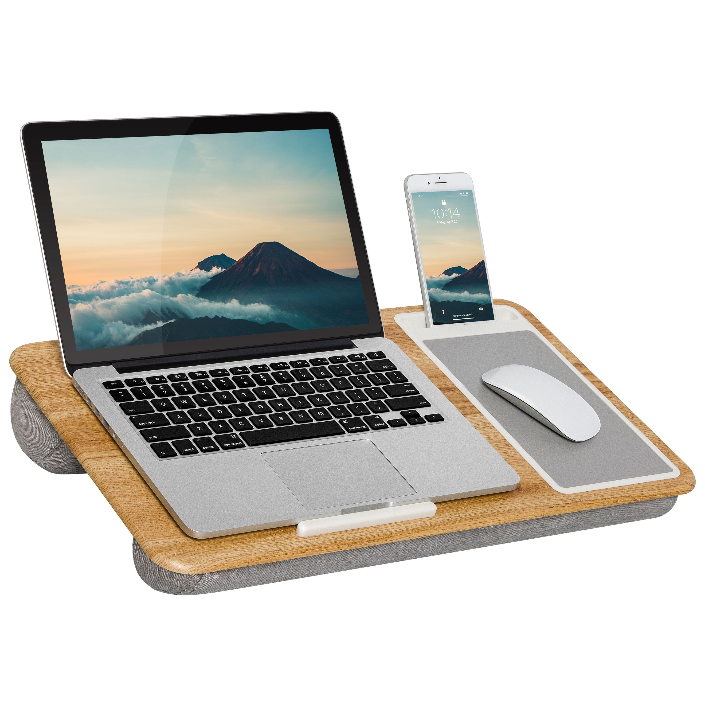  LAPGEAR Bamboo Lap Board with Mouse Pad and Phone Holder -  Natural - Fits up to 15.6 Inch Laptops and Most Tablets - Style No. 77001 :  Home & Kitchen