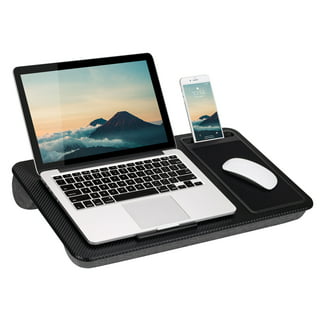 DeskLogics Lap Desk with Cushion - Ultra-Thick, CoolFoam 7 to 14.2 inch  Laptop Tablet Stand - Washable Lycra Lap Pad Pillow Desk iPad Stand Phone