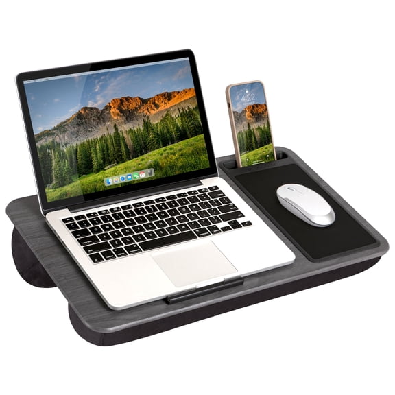 LapGear Home Office Pro Lap Desk, Gray Woodgrain