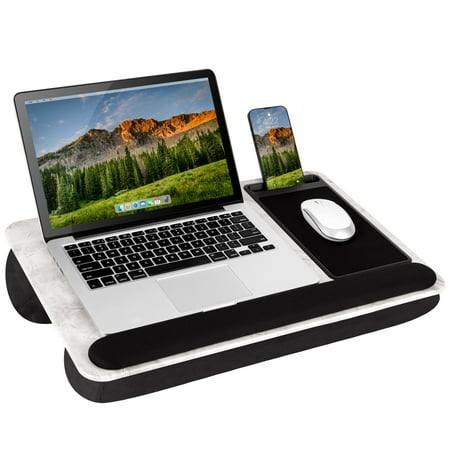 LapGear - Home Office Pro Lap Desk for 15.6" Laptop - White Marble